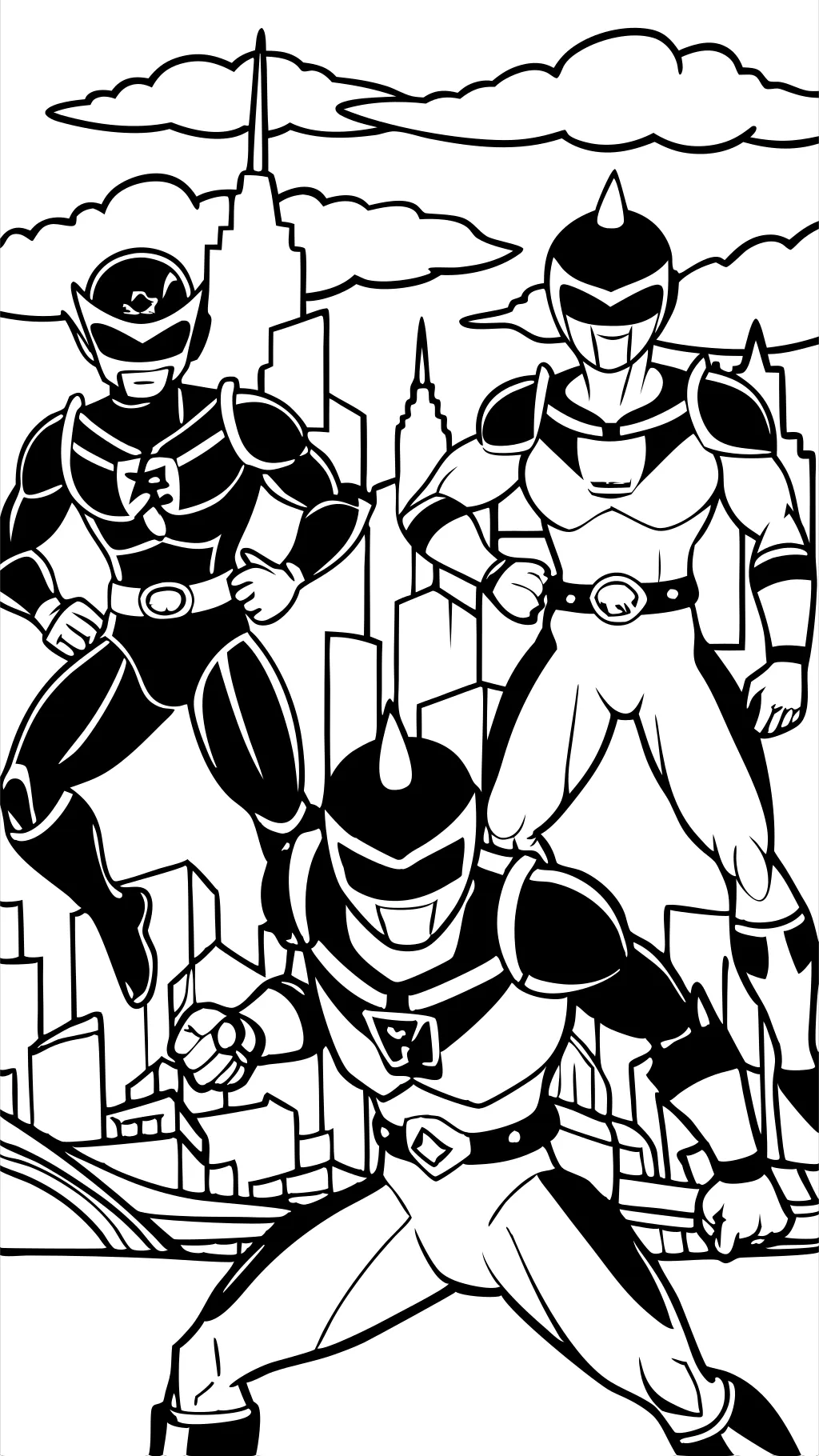 Página de color de Power Rangers